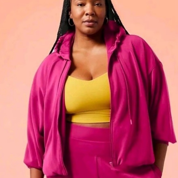 Athleta seasoft Alicia keys bubble hem zip up hoodie - Picture 2 of 7